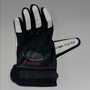 Python Partial Leather Black & White padded Hand Ball Glove size L